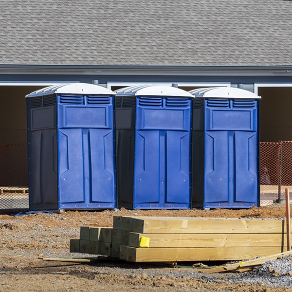 is there a specific order in which to place multiple portable toilets in Harrisonville